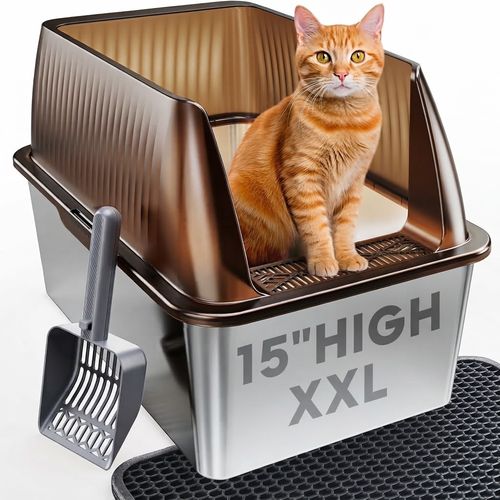Tripamin XL Stainless Steel Litter Box Enclosure