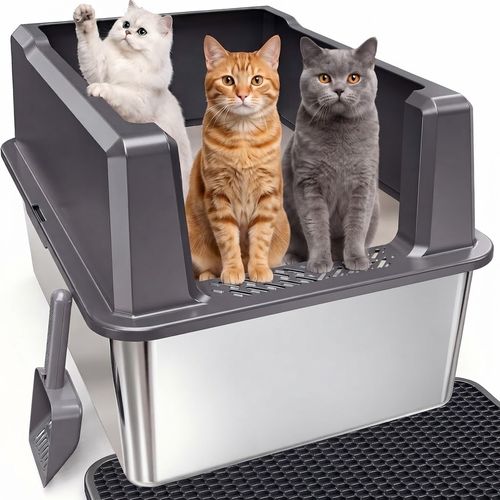 Tripamin XXL Stainless Steel Litter Box